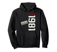 44th Birthday Gift Men Women Original October 1981 Pullover Hoodie