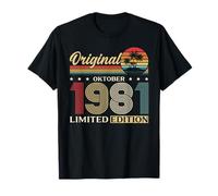44th Birthday Gift Men Women Original Since October 1981 T-Shirt