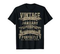 44th Birthday Gifts for Men Mythology of January 1982 T-Shirt
