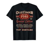 44th Birthday Man Gift Classic September 1981 Vintage T-Shirt