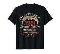44th Birthday Man Gift Classic September 1981 Vintage T-Shirt