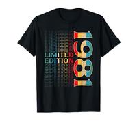44th Birthday Man Woman 44 Years 1981 Decoration Fun T-Shirt