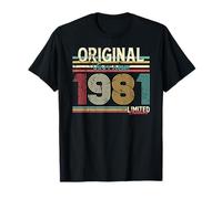 44th Birthday Man Woman 44 Years 1981 Decoration Fun T-Shirt
