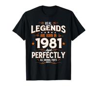 44th Birthday Man Woman 44 Years 1981 Decoration Fun T-Shirt
