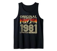44th Birthday Man Woman 44 Years 1981 Decoration Fun Tank Top