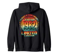 44th Birthday Man Woman 44 Years 1982 Decoration Fun Zip Hoodie
