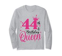44th Birthday Queen, 44 Birthday Girl Long Sleeve T-Shirt
