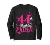 44th Birthday Queen, 44 Birthday Girl Long Sleeve T-Shirt
