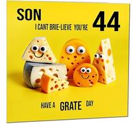 44th Son Birthday Card for Son - Cheese Pun Funny Son's Birthday Card for 44 Year old Forty Four, Forty Fourth