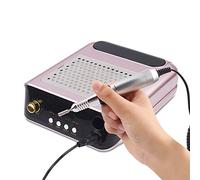 45,000W Nail Dust Collector Nail Drill Manicure Tool Stepless Speed Regulation Manual Pedal with 6 Pcs Metal Drill Bits for Acrylic Nail Poly Gel Salon & Home