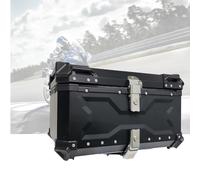 45-100L Tail Box Top Case Motorbike Luggage Storage, Universal Trunk, Aluminum Trunk Tour with Quick Release Base Plate and Backrest(Color:Black with backrest,Si (Black with Backr