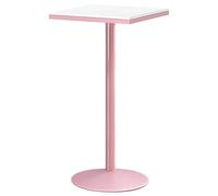 45.3in Pub Bar Table, Marble Top Bar Table Cocktail Table for Breakfast Dinner Coffee Nap Conference or Milk Tea Dessert Shop, Pink - Indoor/Outdoor Furniture