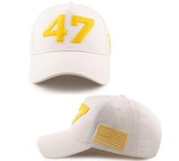 45 47 Charlie Kirk Baseball Cap Gold Embroidery USA Flag 47 Baseball Cap for Men Women Adjustable Trucker Freedom Hat, 47 White, One size