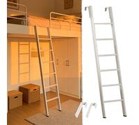 45"/50"/55"/59"/63"/65"/69"/73" Rv Bunk Bed Ladder with Hook, Adjustable Metal Bunk Ladders Non-slip, Space Saving Bed Side Ladder/Short Step for Loft Attic(175cm/69")