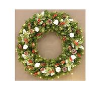 45/50/60/80cm Christmas Wreath,Pre-lit Artificial Christmas Wreath Artificial Christmas Wreath For Winter Christmas Holiday Decorwith Mixed Decorations-Section A 80cm