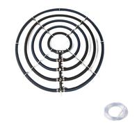 45.55 cm Pond Air Diffuser Including 4 m Hose for Fine, Even Bubbles | Microporous Four-Loop Aeration Ring with Clear 8 mm ID Airline, Diffuser Tube ID/OD 10 x 16 mm for Garden Fish Pools, Black