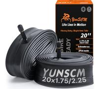 45/57-406 Heavy Duty 20" Bike Tubes 20x1.75/2.25 Schrader AV32 | Compatible with 20x1.75 20x1.95 20x2.0 20x2.10 20x2.125 20x2.25 Road/MTB Bike Tyre Tubes