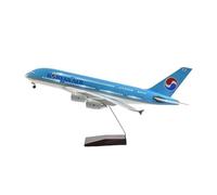 45.5cm 1/160 For A380 Die-Cast Metal Transport Airplane Model With Light & Wheels Ornaments Miniature Hobby Playset(With lights)
