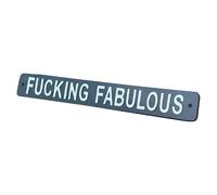 45.5cm Cast Iron 'F**king Fabulous' Funny Wall Mounted Plaque Sign Kitchen Wall Art Home Garden Bar Pub Decoration
