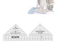 45/60/90 Degree Double Strip Ruler, Double Strip Quilting Ruler, Creative Ruler Grids, Quilt Rulers, Non-Slip, for Sewing (8 inch, 90 degree)