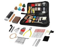 45/72PCS Guitar Tool Kit for Set Up Guitar Repairing Maintenance Tool Kit with Guitar Strings/Bridge/Pins Accessories guitar making tools (Color : 72pcs)