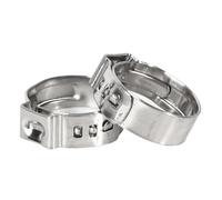 45/80/100/140pcs Single Ear Stepless Hose Clamps 7-23.5mm 304 Stainless Steel Hose Clamps Cinch Clamp Rings for Sealing Kinds(45PCS 7-23.5mm)