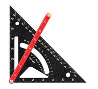 45/90 Degree Aluminum Alloy Triangle Ruler with Dual Scale, Rotatable Backing, and Point Alignment for Precise Measurements in Woodworking Projects
