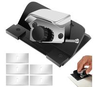 45° Bevel Mat Cutter with Auto-Retract Blade & Depth Adjustment, Aluminum Alloy Picture Frame Mount Cutter with Start/Stop Indicator, Mat Board Cutting Tool for Framing, Art & Scrapbooking