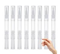 45° Ceramic Cuticle Pusher Oil Pen, Dual-Action Cuticle Oil Pen, Gently Exfoliates and Nourishes Nail, Suitable for Hangnails Dryness Cracks Nails, Moisturises Strengthens and Adds Shineing. (8PCS)