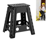 45 cm Folding Stool, Folding Step Stool, Portable Folding Stool, Non-Slip Footrest for Children and Adults Elderly for Kitchen, Bathroom, Garden, Home
