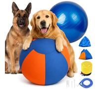 45 cm Herding Ball Dog, Drifting Ball for Dogs, Large Inflatable Pet Toy, Tear-Resistant, Durable Herding Ball, Training Device for Border Collies, Compatible with Shepherds, Horse Game (Orange Blue)