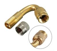 45° Copper Tyre Valve Extension Adaptor - 2-Pack Tire Stem Extender for Motorcycle, Car, E-For Bike, Scooter & - Fits Narrow Hub Mounts & S