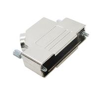 45 degree. 25 Pin d Sub Die Cast Metal Hood. Steel with Black Plastic Cap Jackscrews UNC4-40