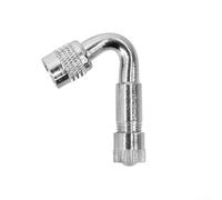 45 Degree and 135 Degree Air Nozzle Extension Tube Compatible with For Scooter Motorcycle Unicycle Bicycle Tires and Standard Valve Systems (Silver 45°)