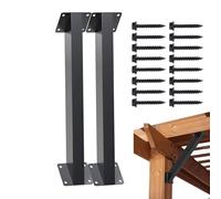 45 Degree Angle Bracket - 16.85 Inches Metal Corner Stabilizer Support, Pergola Mounting Hardware Frame Connector, Reinforced Structural Bracing Kit | for Homeowners Contractors Craftsmen Patio