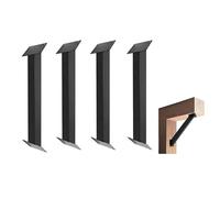 45 Degree Angle Support Bracket, Heavy Duty Corner Brace for Wooden Structures, Ideal for Gazebos, Patios, Treehouses, Courtyards - 4PCS