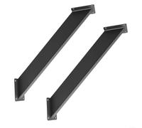 45 Degree Angle Support Brackets, Heavy Duty Steel Pergola Kit Connector Hardware Mounting Bracket for Outdoor Wooden Structure Garden Gazebo Deck Building Black 2 Pack with Screws