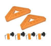 45 Degree Corner Clamps - 6-Piece Woodworking Cabinet Clamps | Reusable Miter Panel Clamp, Precision Square Tool for Furniture Making, Home Renovation, Office, and Indoor Outdoor Use