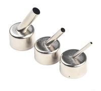 45 Degree Curved Angle Welding Nozzle for 858 Series Hot Air Rework Station, Stainless Steel 3-Piece Set with 3mm 5mm 8mm Tips, Compatible with Traditional and Pump Type Desoldering Tools