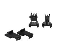 45 Degree Offset BUIS Backup Iron Sight Set, D-Style Dual Aperture Rapid Transition, Fits Picatinny & Weaver Rail Mount