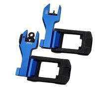 45 Degree Offset Flip-up Front & Rear Iron Sight Set, Storm Chaser Metal Side Backup Machine Sights, Tactical BUIS Collimator Sight Set