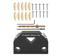 45 Degree Pocket Hole Jig Kit, Aluminum Alloy for CNC Drill Guide for Woodworking, Fastener- Joinery Tool for Furniture and Frames(8MM)