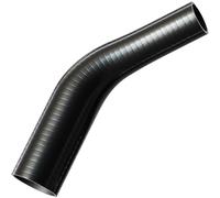 45 degree Reinforced Silicone Reducer Hose Elbow for Turbo or Coolant ID: 51mm > 38mm - Black