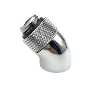45 Degree Rotating Metal Elbow Adapter for Computer Water Cooling Fitting Easy Installation High Pressure Resistance Metal Cooling Fitting Adapter