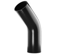 45 degree Silicone Turbo and Coolant Reinforced Hose Elbow ID: 28mm - Black