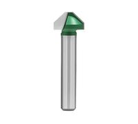 45 Degree V Groove Flat Bottom Router Bit, 6mm 1/4-Inch 8mm Shank Woodworking Slotting Milling Cutter(6mm shank)