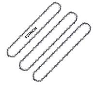 45 Drive Links 12 Inch Chainsaw Chain - 3 Pack Chainsaw Chain Replacement for 12 Inch Mini Chainsaw, 3/8" LP Pitch 050'' Gauge Compatible with DeWalt, Ryobi, Craftsman, Makita Chainsaws