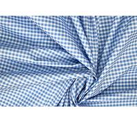 45 inch Wide Gingham Polycotton Fabric for Uniforms | Perfect for Workwear | 1/8 inch Check Design | Durable Blend of Cotton & Polyester for Long-Lasting Comfort (Sky)