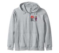 45 Isn't Fatal But It's Still Pretty Old (Grim Reaper) Zip Hoodie