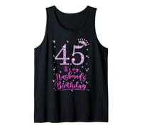 45 It's My Husband's Birthday Pink Crown 45 Years Old Tank Top